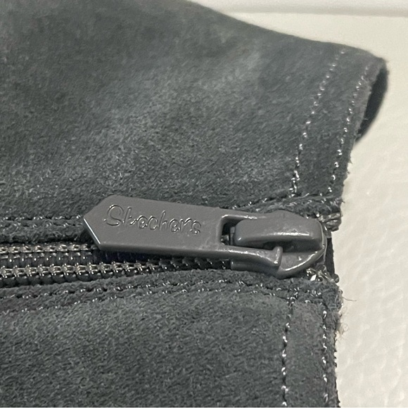 Skechers women’s booties Suede Parallel Wedge Ankle Boots size 6.5 gray - Picture 7 of 9